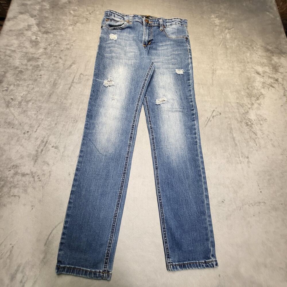 Joes Jeans Boys 12 Slim Straight Medium Wash Distressed Stretch 5-Pocket